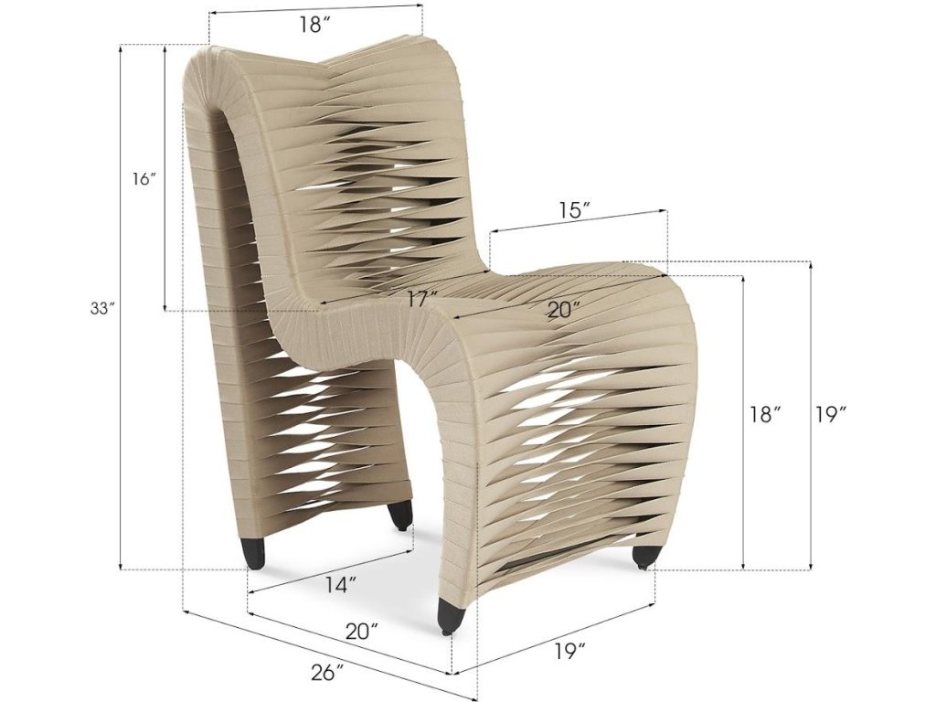 Seat Belt Dining Chair, Beige/Beige - image 4