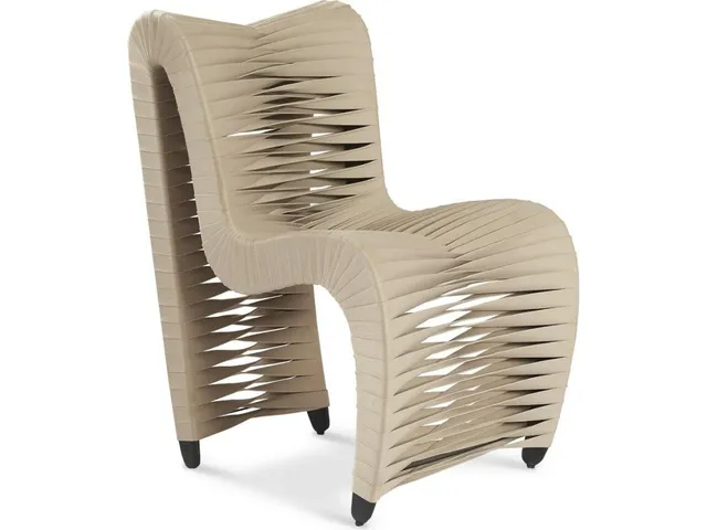 Seat Belt Dining Chair, Beige/Beige