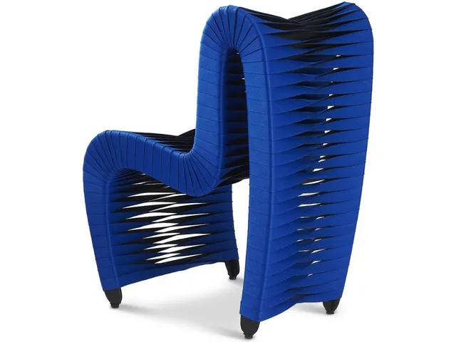 Seat Belt Dining Chair, Blue/Black - Alternative View