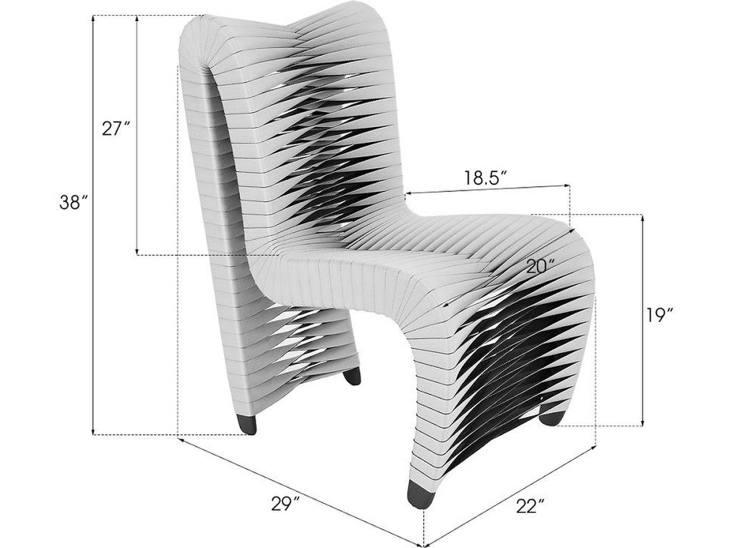 Seat Belt Dining Chair, High Back Gray/Black - image 4
