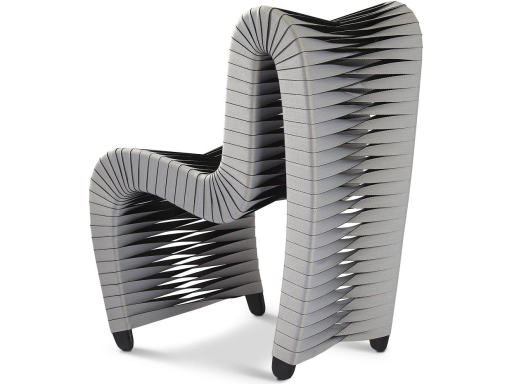 Seat Belt Dining Chair, Gray/Black - image 1
