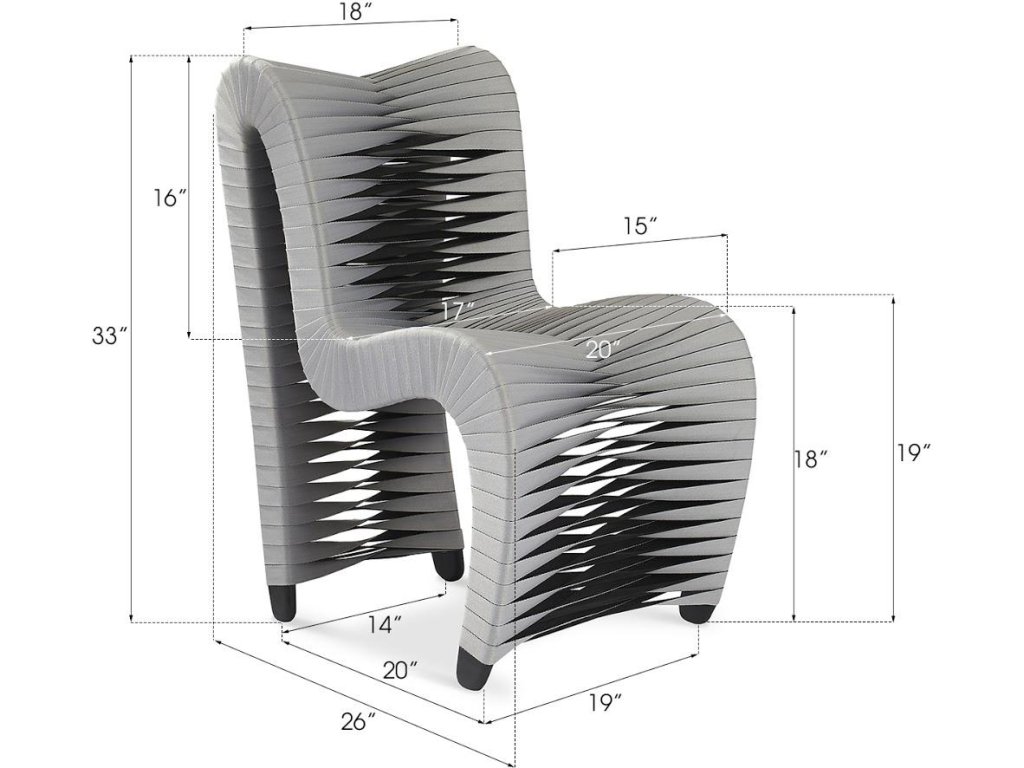 Seat Belt Dining Chair, Gray/Black - image 4