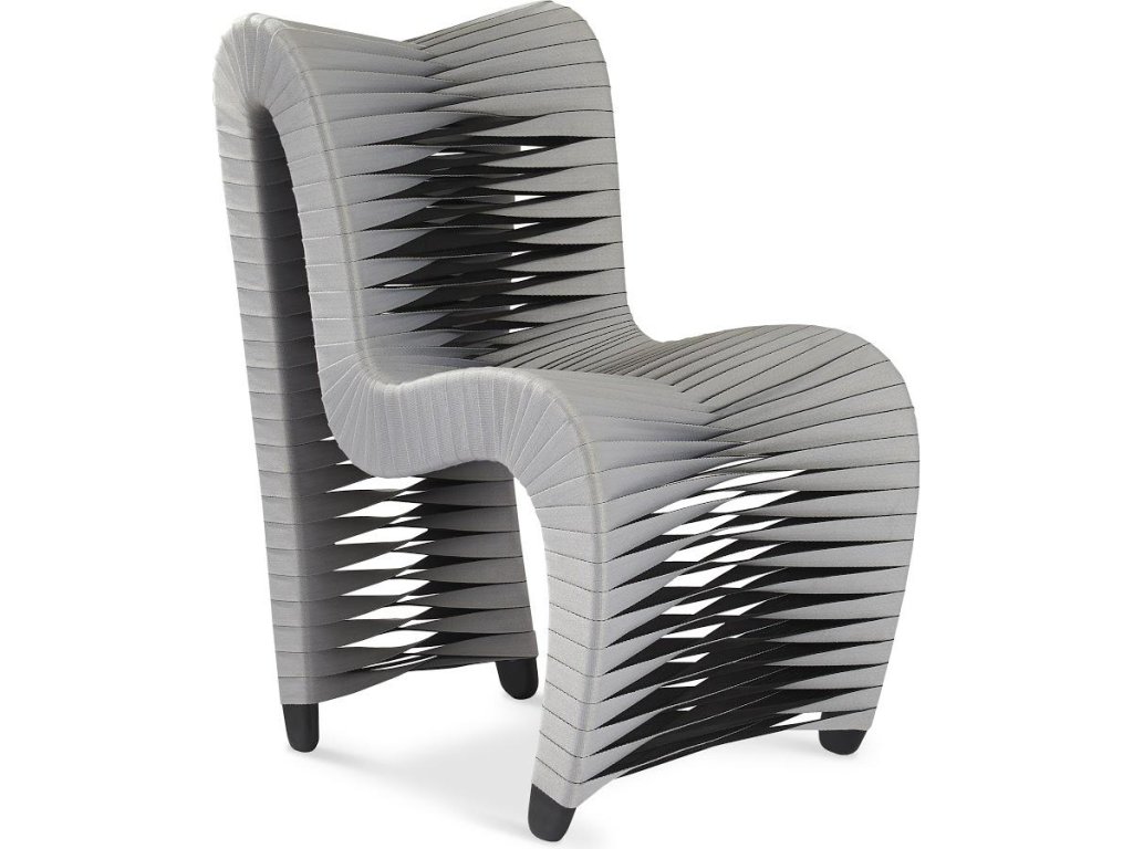 Seat Belt Dining Chair, Gray/Black - main image