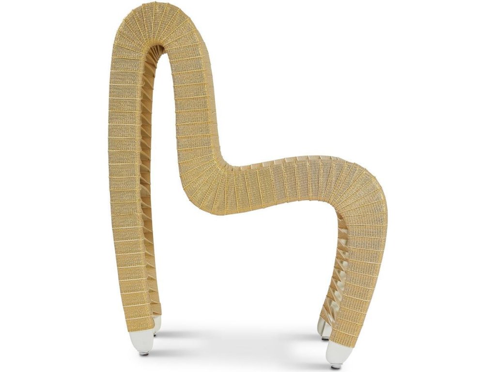 Seat Belt Dining Chair, Gold, Metallic - image 2