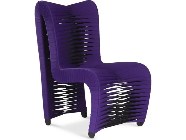 Seat Belt Dining Chair, High Back, Purple