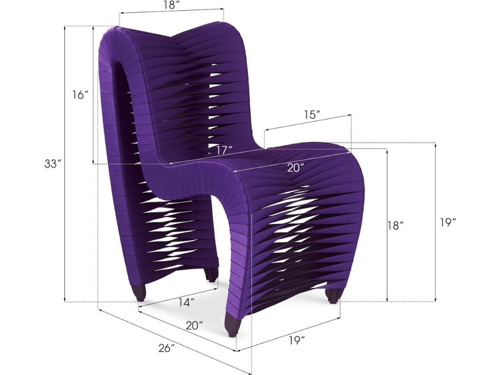 Seat Belt Dining Chair, Purple - image 3