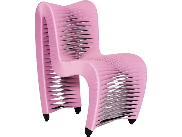 Seat Belt Dining Chair, Pink/White
