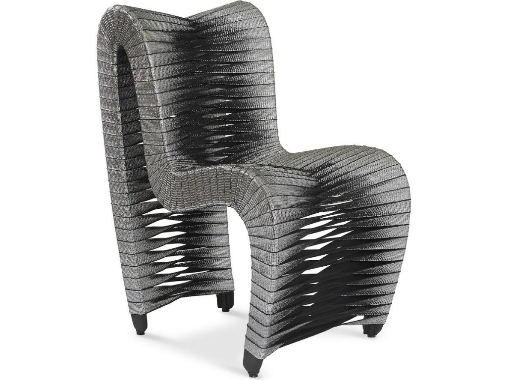 Seat Belt Dining Chair, Silver, Metallic - main image