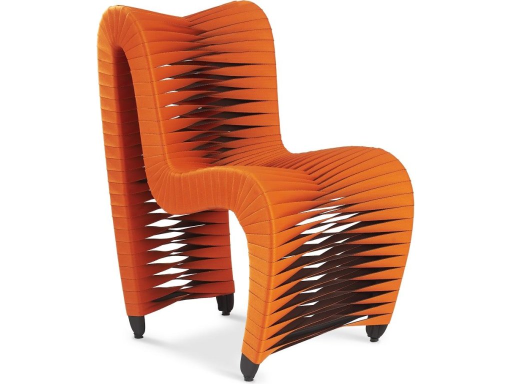 Seat Belt Dining Chair, Orange - main image