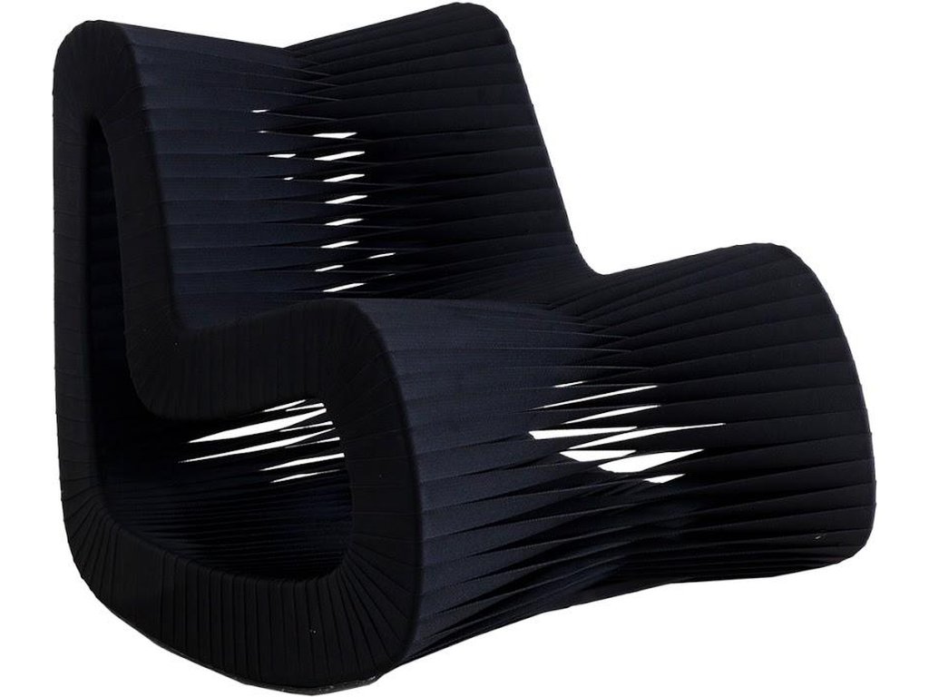 Seat Belt Rocking Chair, Black/Black - main image