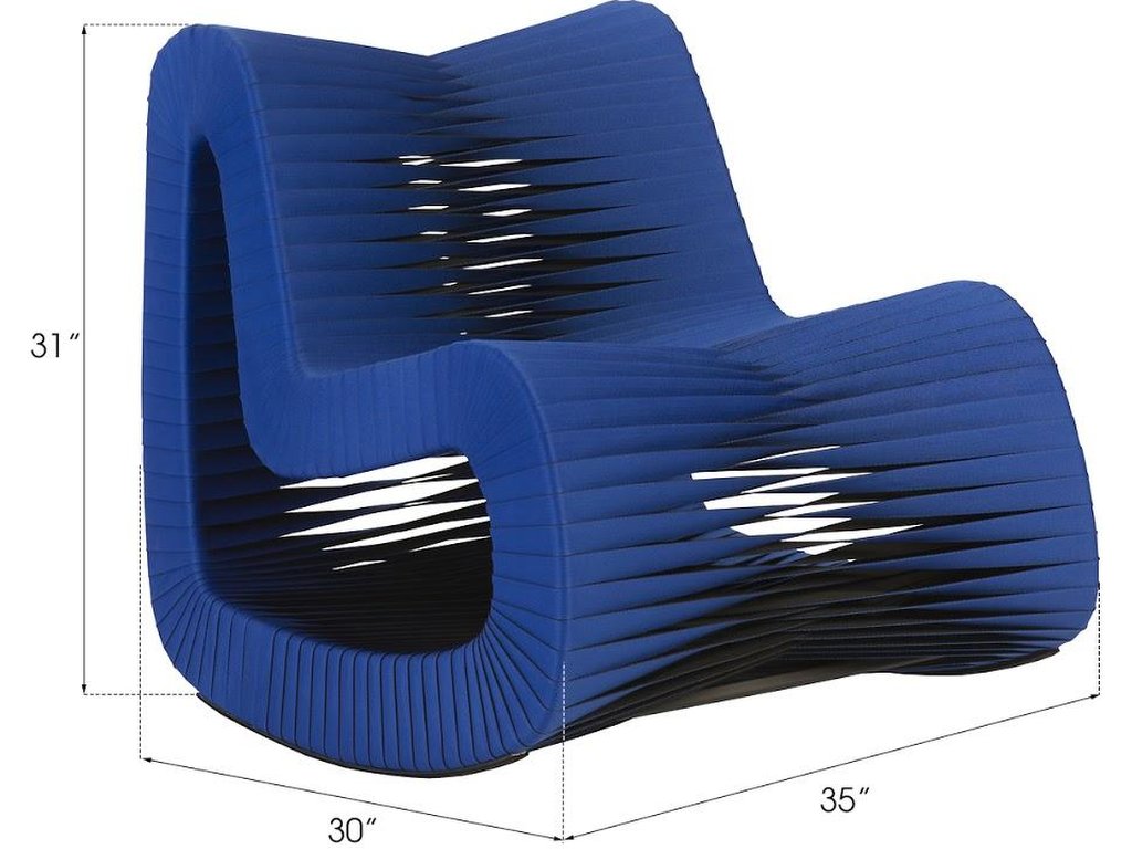 Seat Belt Rocking Chair, Blue/Black - image 5