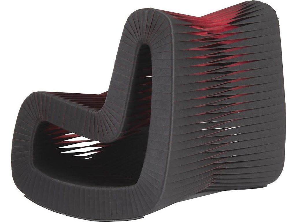 Seat Belt Rocking Chair, Black/Red - image 1