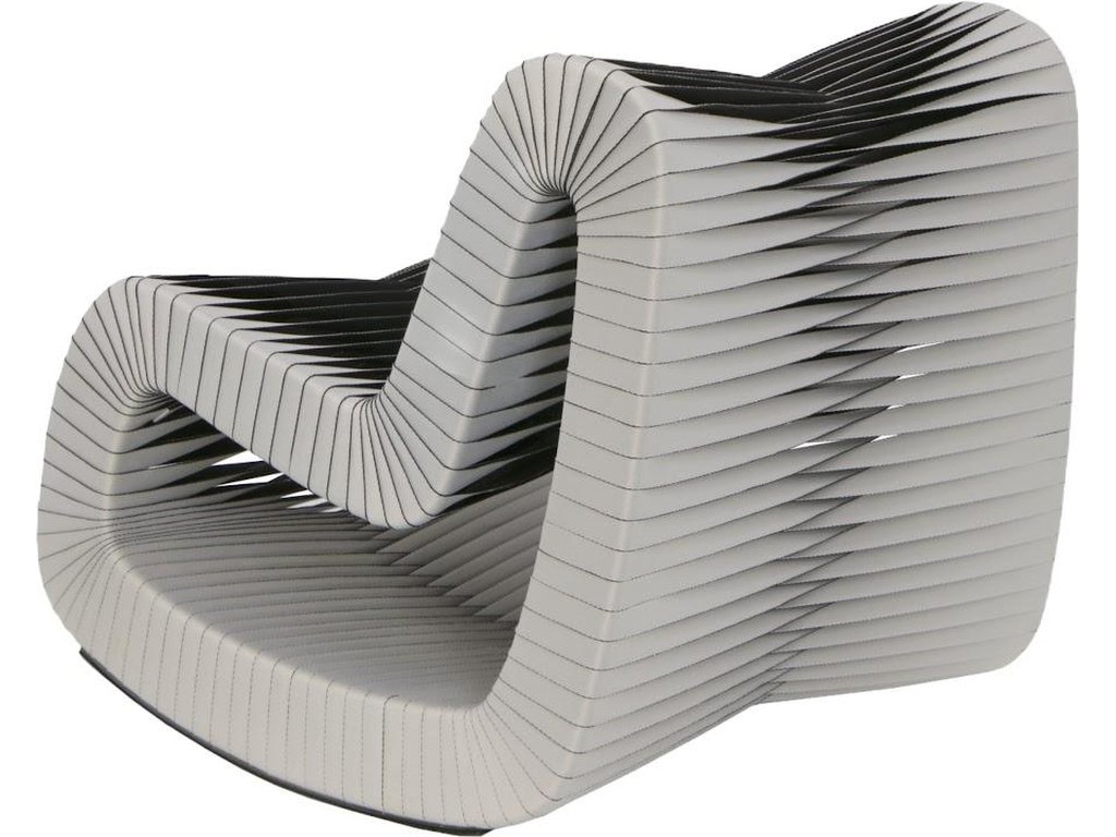 Seat Belt Rocking Chair, Gray/Black - image 1