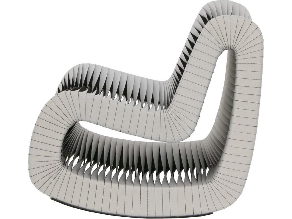 Seat Belt Rocking Chair, Gray/Black - image 2