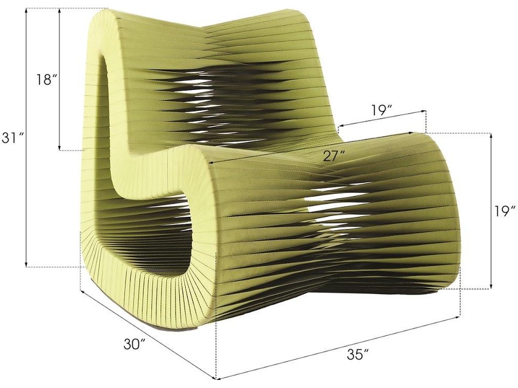 Seat Belt Rocking Chair, Green - image 1