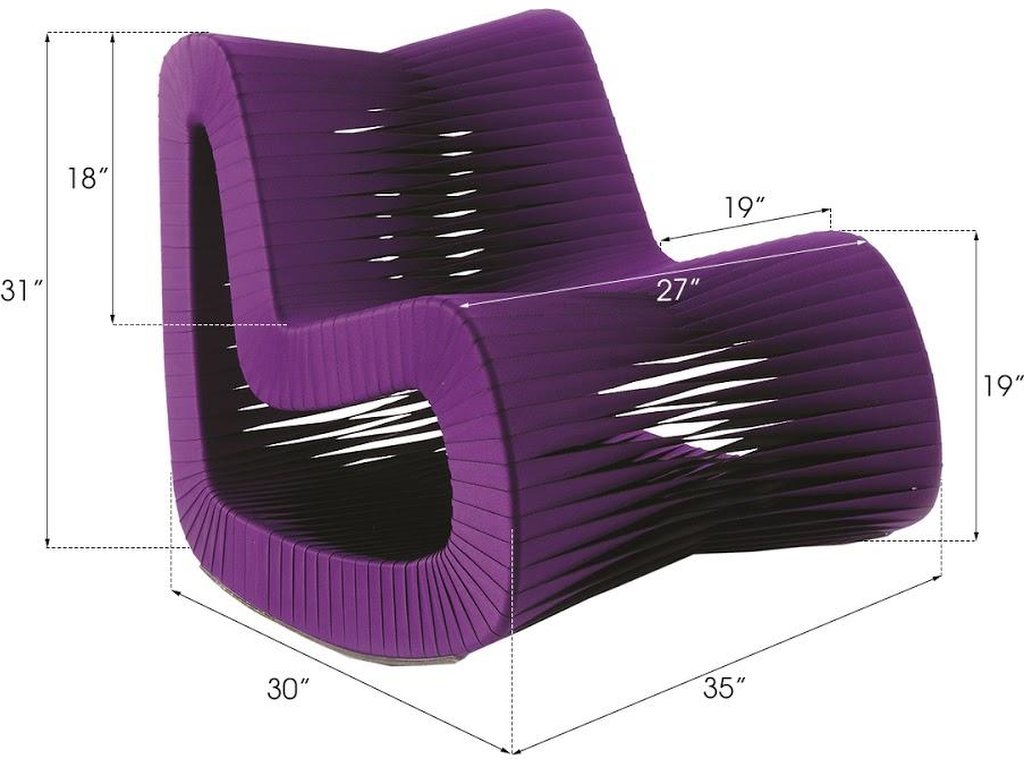 Seat Belt Rocking Chair, Purple - image 1