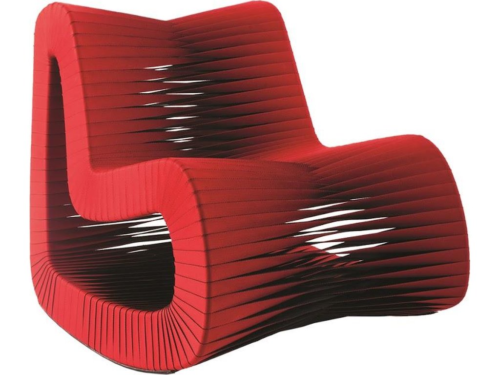 Seat Belt Rocking Chair, Red - main image
