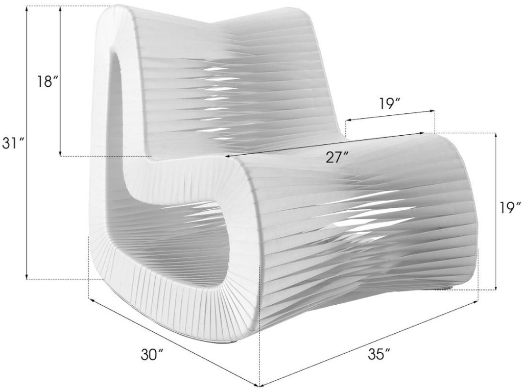 Seat Belt Rocking Chair, White - image 1