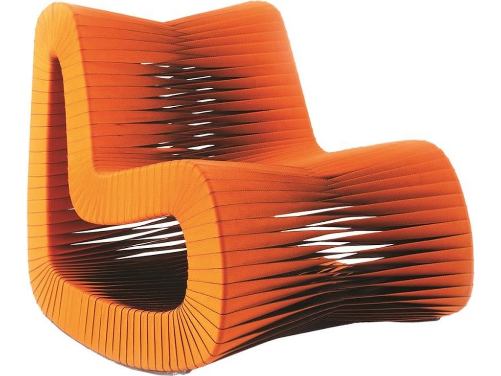 Seat Belt Rocking Chair, Orange - main image