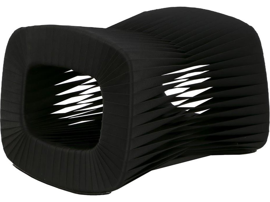 Seat Belt Ottoman, Black/Black - main image