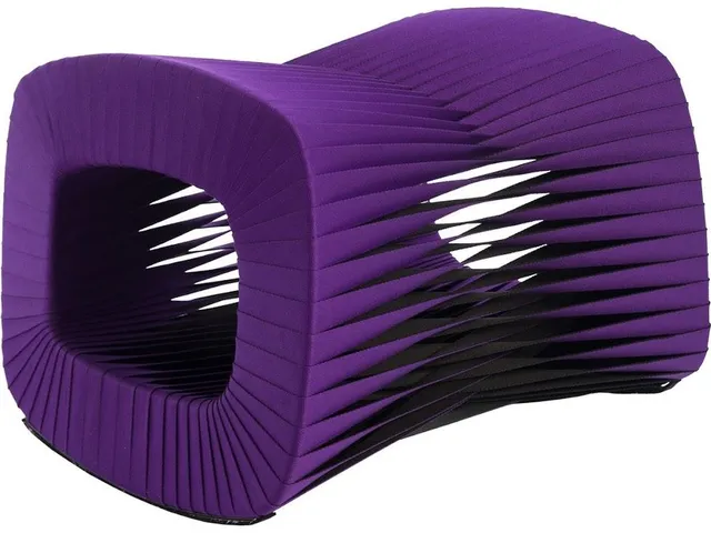 Seat Belt Ottoman, Purple