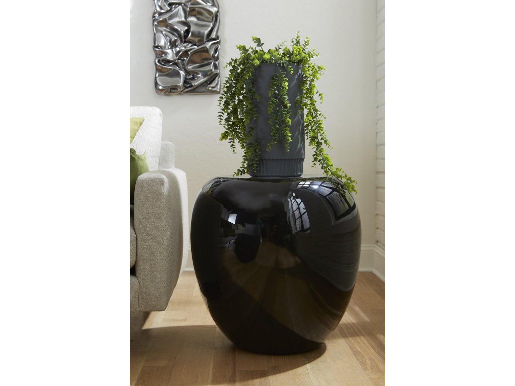 River Stone Side Table, Gel Coat Black - image 2