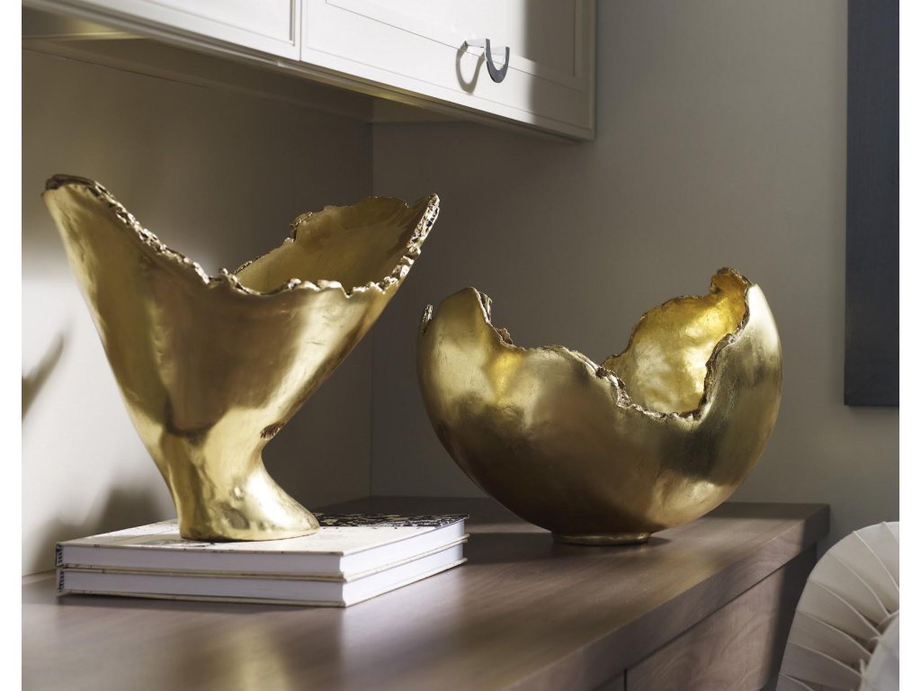 Burled Bowl, Resin, Gold Leaf Finish - image 4