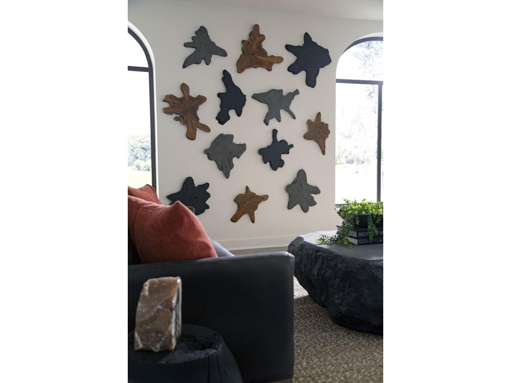 Freeform Teak Wall Slice, MD, Dark Gray - image 5