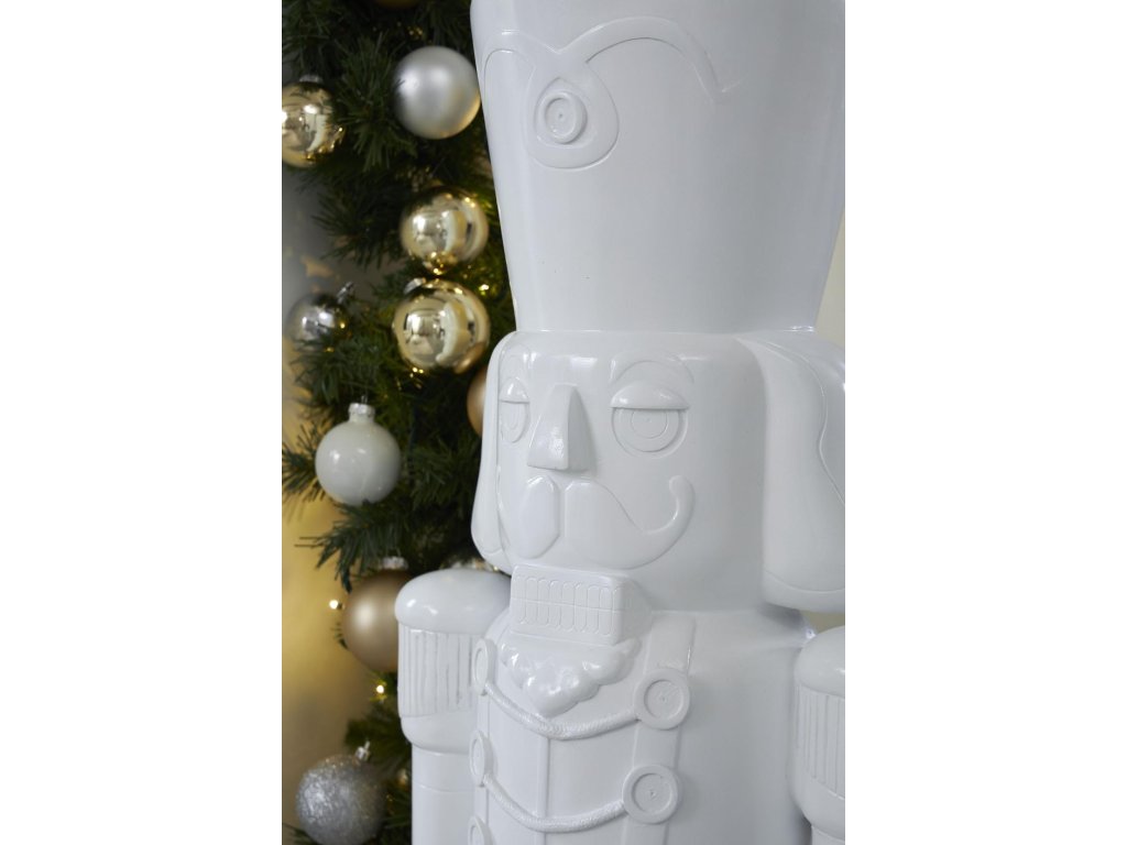 Nutcracker Soldier Sculpture 4ft, White - image 7