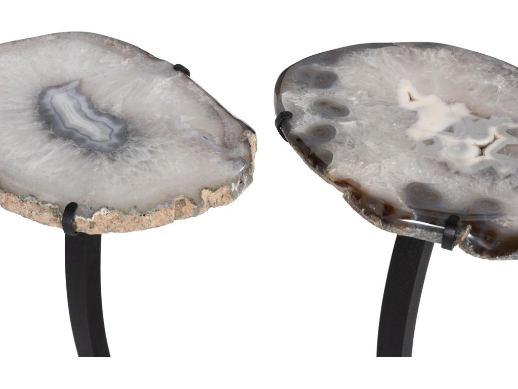Agate Side Table, Horseshoe Base, Assorted - image 3