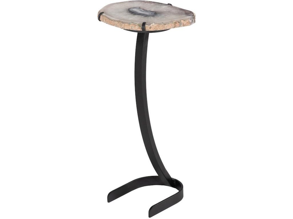 Agate Side Table, Horseshoe Base, Assorted - main image