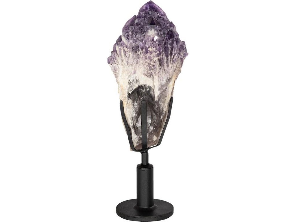Amethyst Points Sculpture, Metal Base - main image