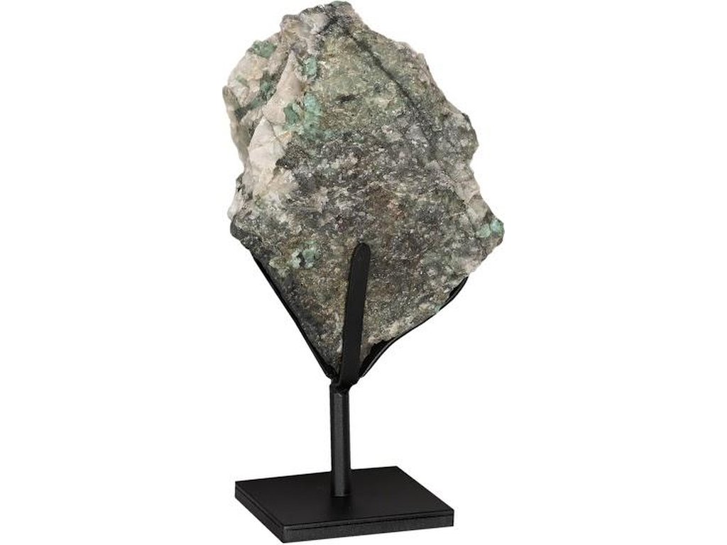 Emerald Sculpture, Metal Base - image 1