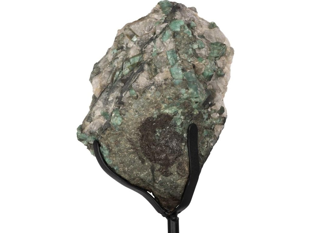 Emerald Sculpture, Metal Base - image 2