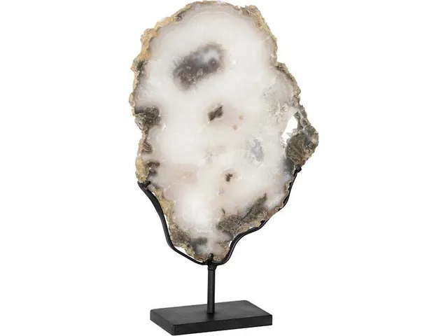Agate Slab Sculpture, Metal Base - Alternative View