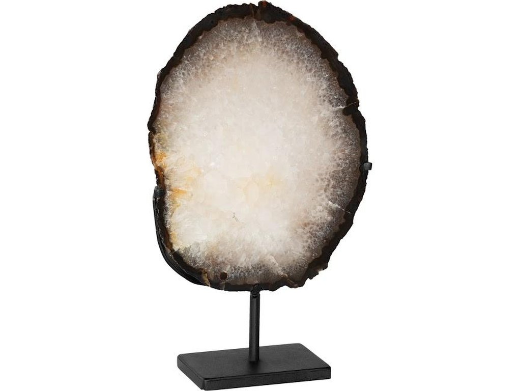 Agate Slab Sculpture, Metal Base - main image