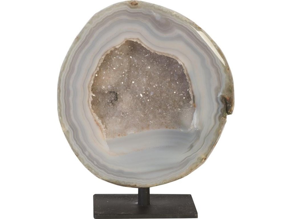 Amethyst Tabletop Sculpture on Black Metal Stand, Assorted, SM - main image