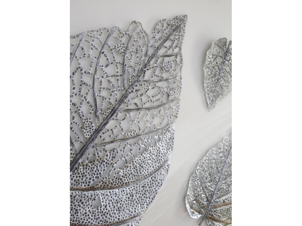 Birch Leaf Wall Art, Silver, XL - image 4