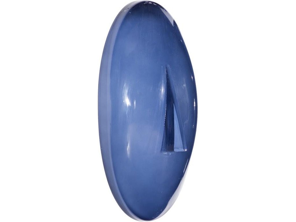 Oval Cycladic Wall Art, Blue - image 1