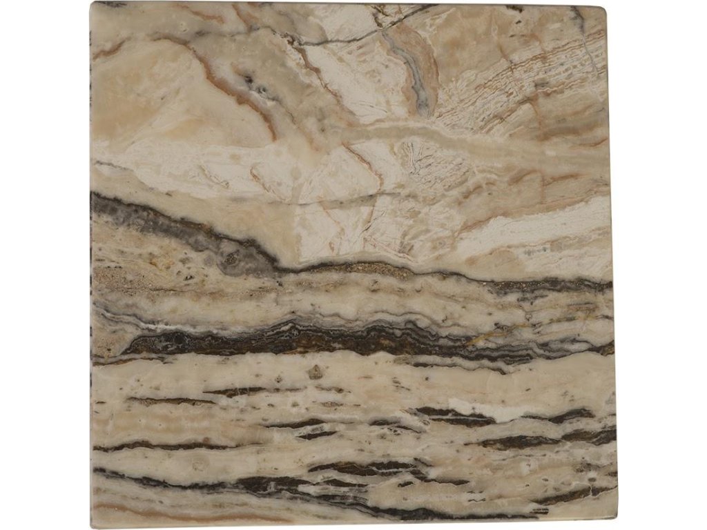 Onyx Side Table, Stainless Steel Base - image 1