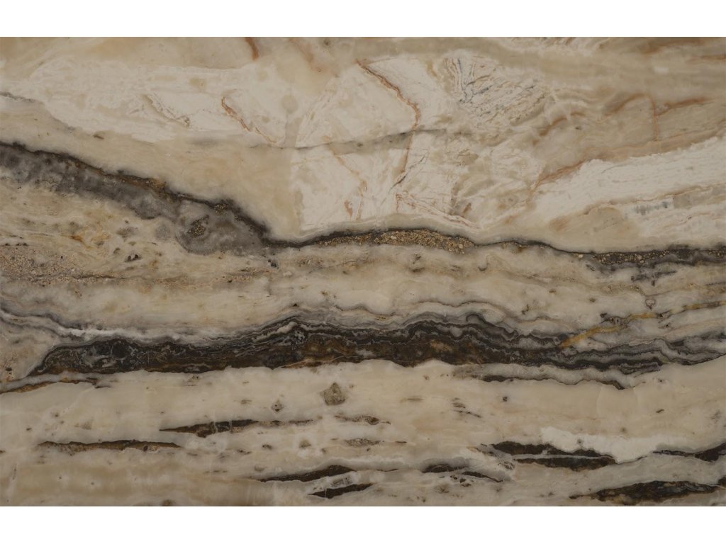 Onyx Side Table, Stainless Steel Base - image 2