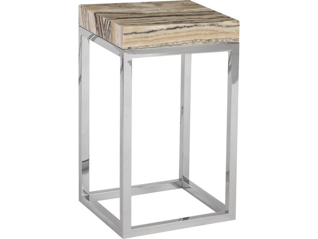 Onyx Side Table, Stainless Steel Base - main image