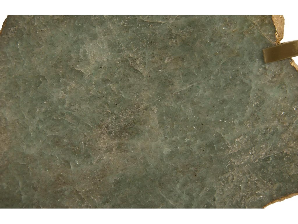 Gem Wall Tile in Brass Setting, Green Emerald - image 1