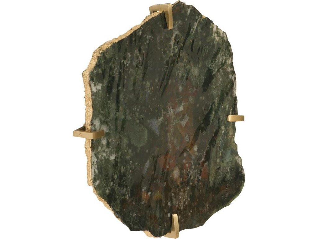 Gem Wall Tile in Brass Setting, Glacier Charcoal - image 1