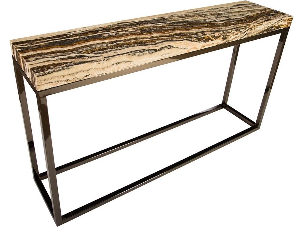 Onyx Console Table, Stainless Steel - image 1