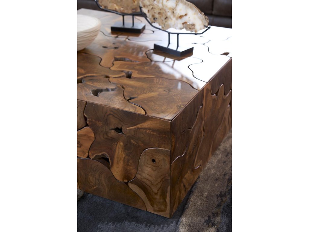 Teak Slice Coffee Table, Square - image 5
