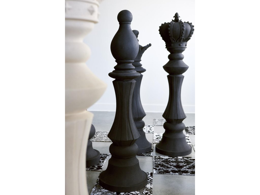 Knight Chess Sculpture, Cast Stone Black - image 6