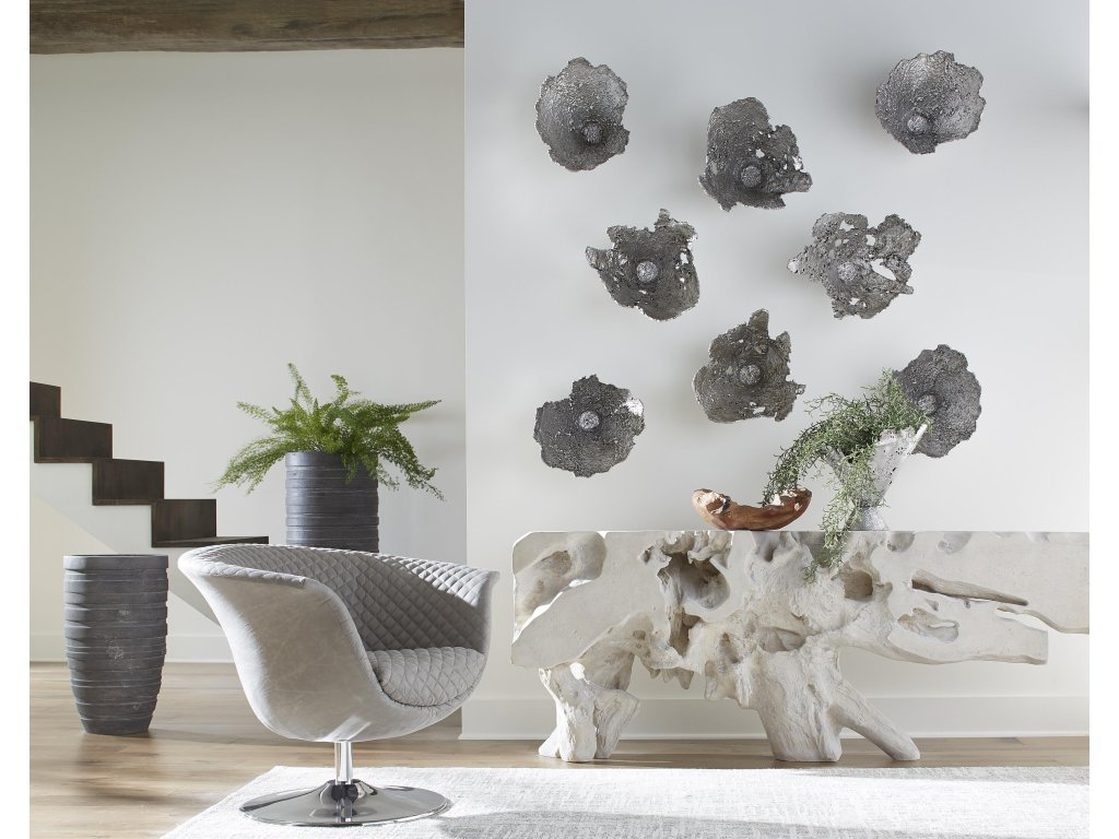 Perforated Splash Bowl Wall Art, Silver Leaf - image 3
