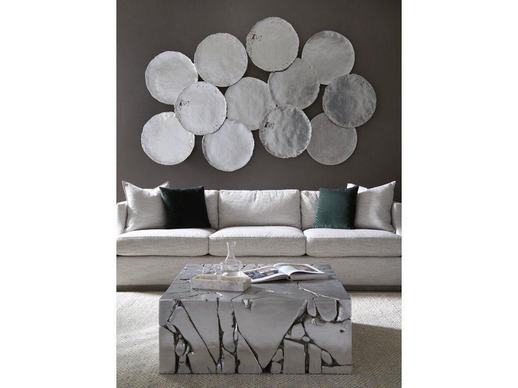 Chunk Square Coffee Table, Silver Leaf - image 6