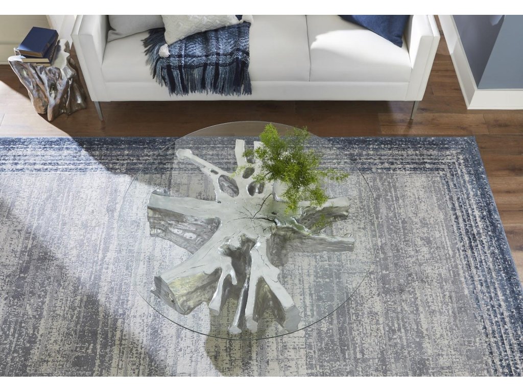 Asterisk Cast Root Coffee Table, Silver Leaf - image 5